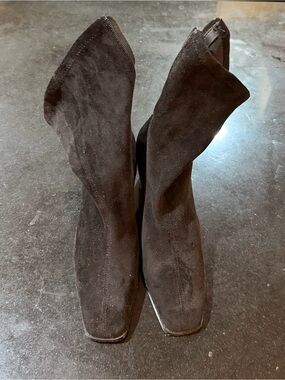 CCOCCI Black Suede Ankle Sock Boots